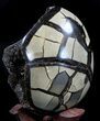 Septarian Dragon Egg Geode - Crystal Filled #37447-2
